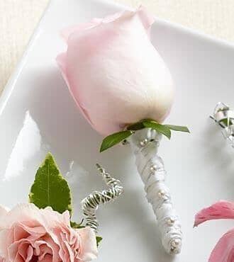 pink rose boutonniere - pink rose , boutonniere , wedding , prom , graduation