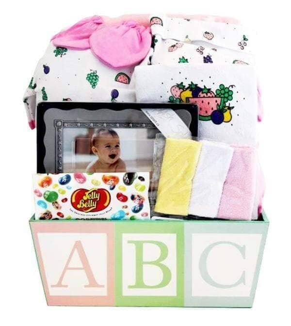 ABC Baby Gift Basket Pink