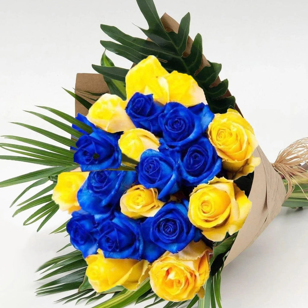 Dreaming of Peace™ Bouquet Toronto Flower Co.  Ukraine flag yellow and blue roses bouquet