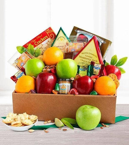 Fresh Fruit & Cheese Box , Fruit Basket , Gourmet Basket