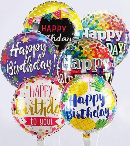 birthday balloon bunch - 6 mylar balloons for birthday